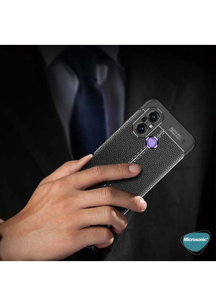 Xiaomi Redmi 12C Kılıf Deri Dokulu Silikon Lacivert