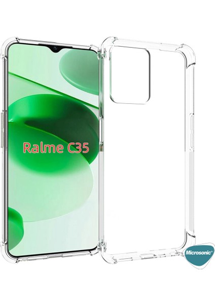 Realme C35 Kılıf Shock Absorbing Şeffaf