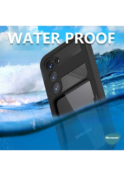 Samsung Galaxy S23 Plus Kılıf Waterproof 360 Full Body Protective Siyah