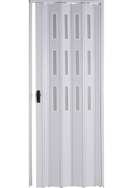 Akordiyon Kapı 72X224 Beyaz Camlı 12 mm Katlanır Akordeon Pvc