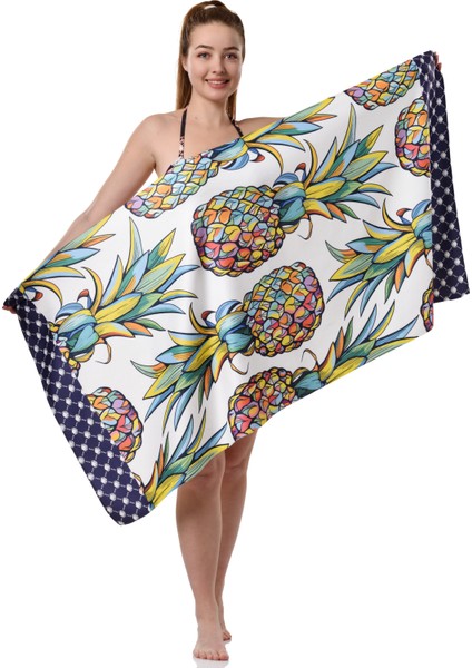 Ananas Desenli Plaj Havlusu