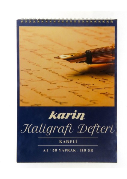 Kaligrafi Defteri Kareli A4 110 gr 50 Yaprak.