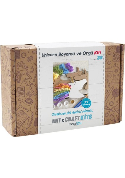 HOBI24 Unicorn Boyama ve Örgü Kiti - Kit 36