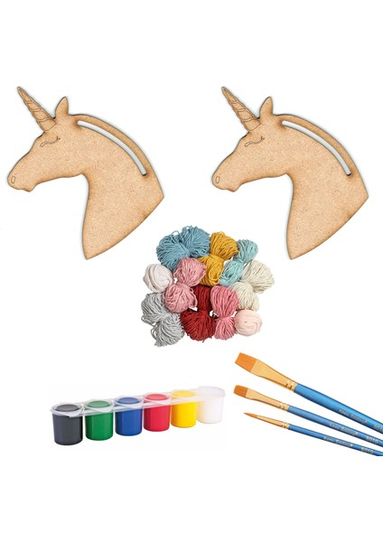 HOBI24 Unicorn Boyama ve Örgü Kiti - Kit 36