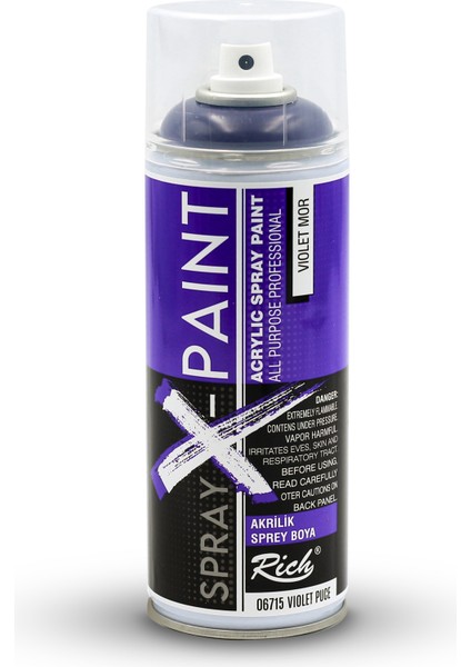 Art-X Spray-X Sprey Boya 400 Ml - 6715 Violet Mor