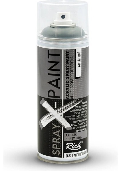 Art-X Spray-X Sprey Boya 400 Ml - 6729 Antik Gri