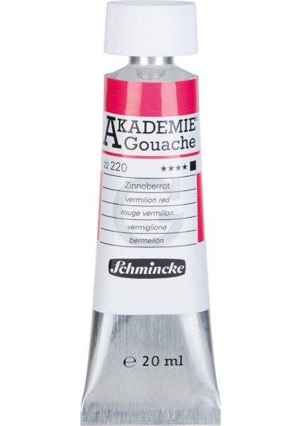 Akademie Guaj Boya 20ML 220 Vermilion Red