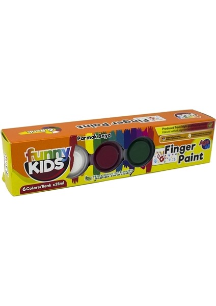 Funny Kids Parmak Boya Seti 6 Renk x 25ML