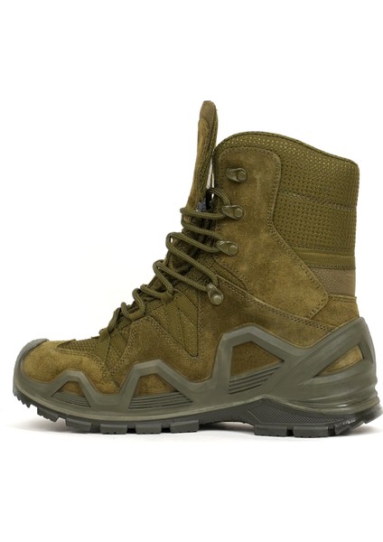 Guard x Fermuarsız Su Geçirmez Suet Deri Haki Bot modelleri