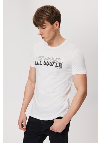 Huge Erkek O Yaka T-Shirt Off White modelleri