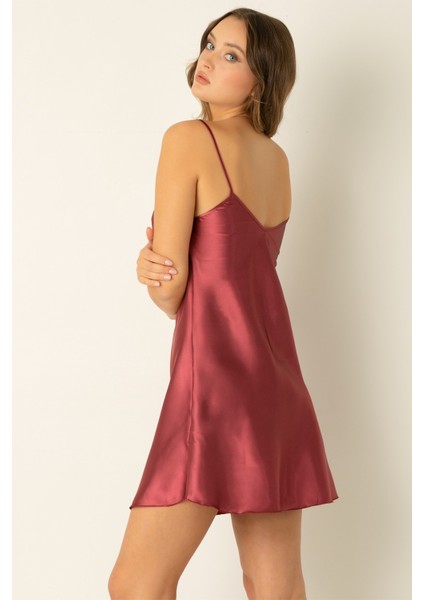 Ince Askılı Mini Saten Gecelik modelleri