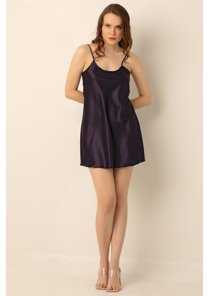 Ince Askılı Mini Saten Gecelik fiyatları