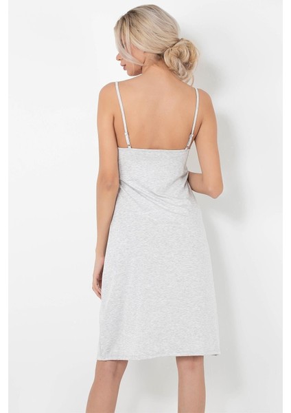 Ayarlanabilir Askılı Göğüs Altı Dantelli Penye Gecelik fırsatları