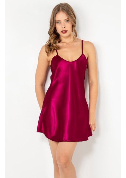 Ince Askılı Mini Saten Gecelik fırsatları