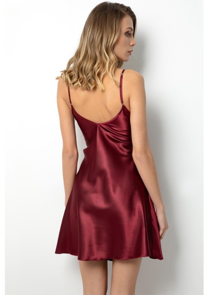 Yırtmaçlı Dantel Detaylı Saten Gecelik fırsatları