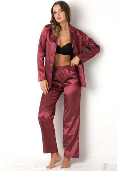 Uzun Kollu Saten Pijama Takımı fiyatları