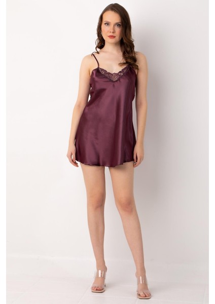 Uzun Kollu Saten Pijama Takımı