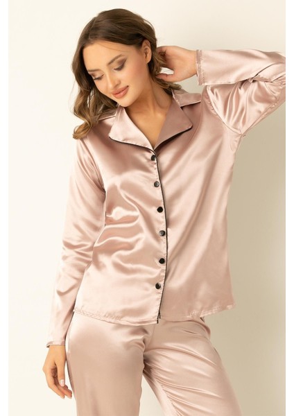 Uzun Kollu Saten Pijama Takımı fiyatları
