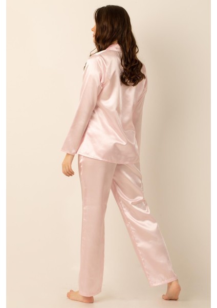 Uzun Kollu Saten Pijama Takımı indirimleri