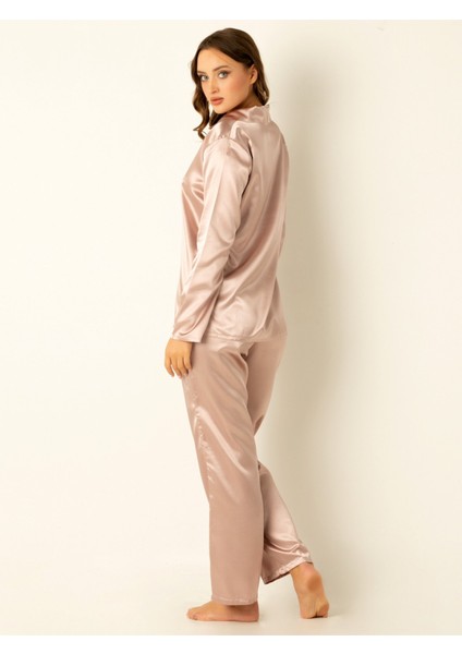 Uzun Kollu Saten Pijama Takımı fırsatları