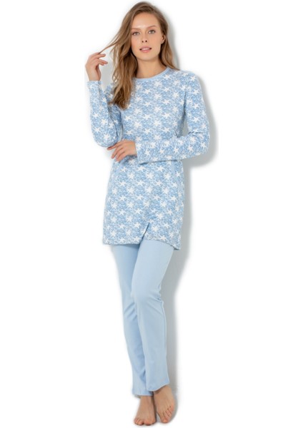 Kadın Mavi Pijama Takımı