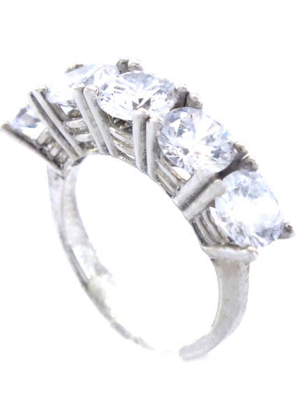 925 Ayar Gümüş Zirkon 5 Taş Kadın Yüzük GKY-113