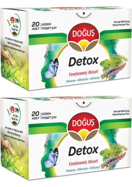 Detox Bardak Poşet Çay 2 Adet 20'li - Yenilenmiş Hisset