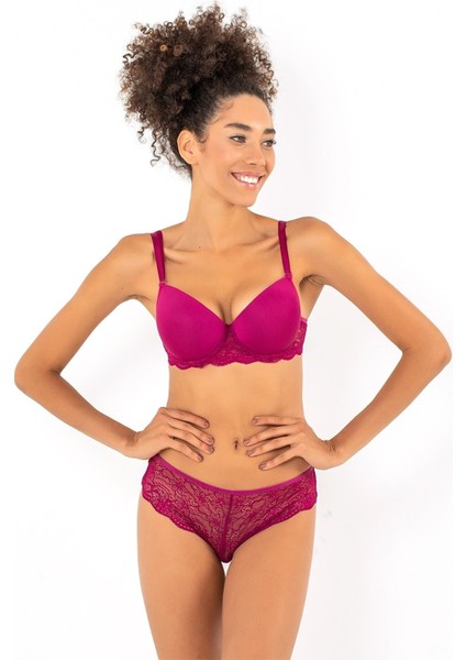 Push-Up Dolgulu Dantel Detaylı Sütyen Takım indirimleri