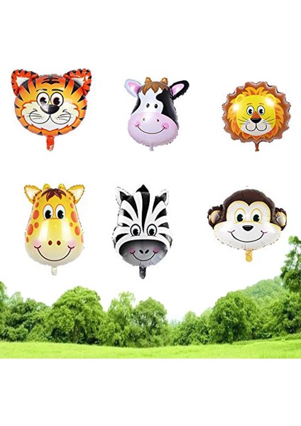Kız Safari Hayvanlar 5 Yaş Balon Set Pembe Safari Konsept Helyum Balon Set Safari Doğum Günü Set