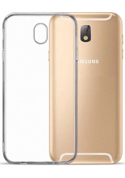 Samsung Galaxy J730 Pro Kılıf Şeffaf Hibrit Silikon Esnek Tam Koruma Şeffaf