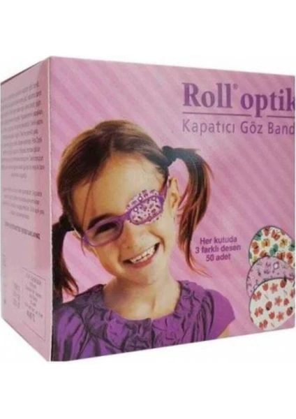 Göz Kapama Bandı 100 Adet Roll Optik Kız Çocuk Roll Optik 100'Lük Gözbandı