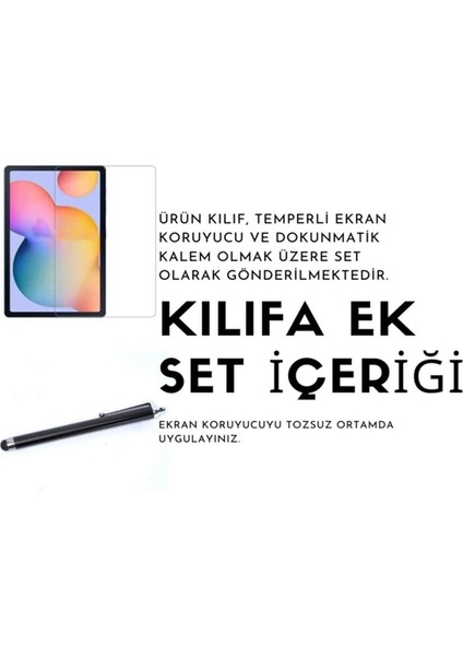 Honor Pad 8 12.0 Inç Tablet Uyumlu Kılıf 360 Dönebilen Zırh Kılıf + Ekran Koruyucu + Dokunmatik Kalem 360 Derece Koruma Seti 3in6