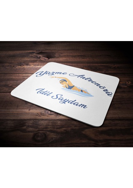 Kişiye Özel Yüzme Antrenörü Tasarımlı Mouse Pad