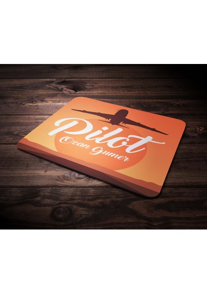 Kişiye Özel Kaptan Pilot Tasarımlı Mouse Pad