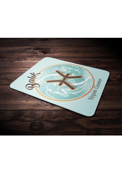 Kişiye Özel Balık Burcu Temalı Astroloji Tasarım Mouse Pad