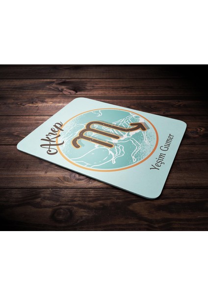 Kişiye Özel Akrep Burcu Temalı Astroloji Tasarım Mouse Pad