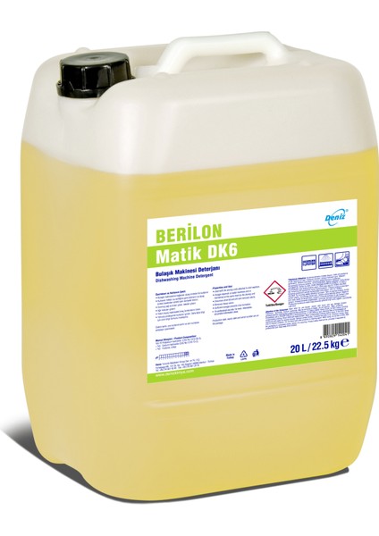 Matik Dk 6 Endüstriyel Sıvı Bulaşık Makinesi Deterjanı 20 Lt