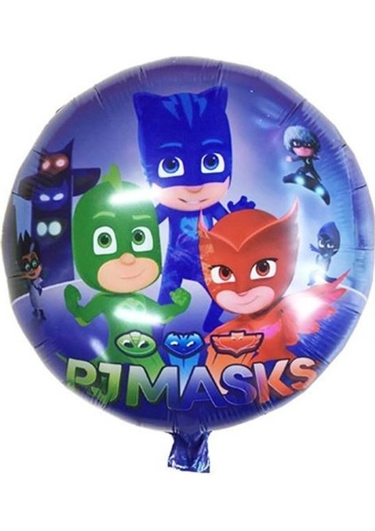 Pijamaskeliler 7 Yaş Balon Seti Pjmasks Konsept Helyum Balon Set Pijamaskeli Doğum Günü Set