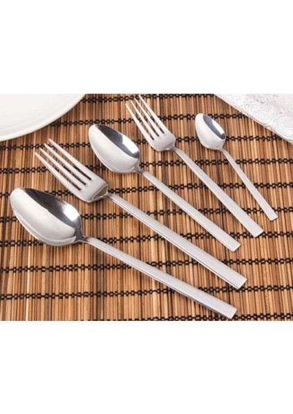 60 Parça Kaşık Çatal Set (Silver)