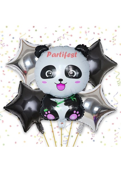 Panda Yaş Balon Set Panda Konsept Helyum Balon Set Panda Doğum Günü Set