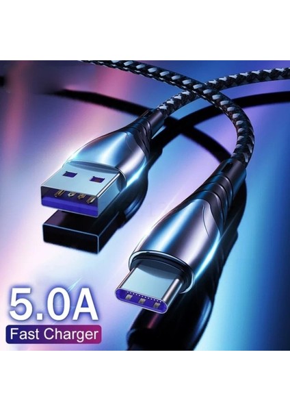 A8 Çoklu Şarj Adaptörü + J2 Type-C 5A Şarj Kablosu - 2 mt