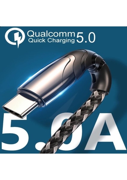 A8 Çoklu Şarj Adaptörü + J2 Type-C 5A Şarj Kablosu - 2 mt