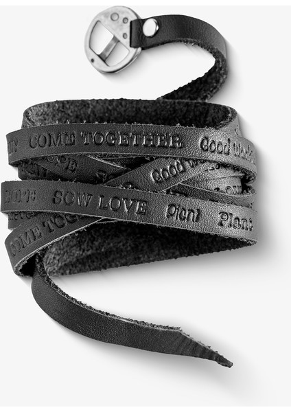 Vintage Baskısız Deri Bileklik - Erkek / Kadın modelleri