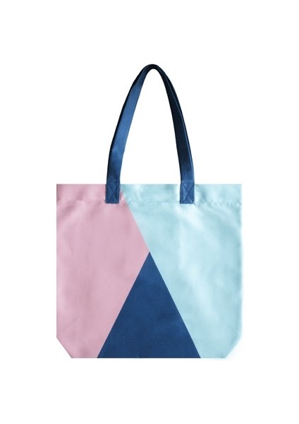 Bez Çanta Tam Dijital Baskılı Geometrik Desenli