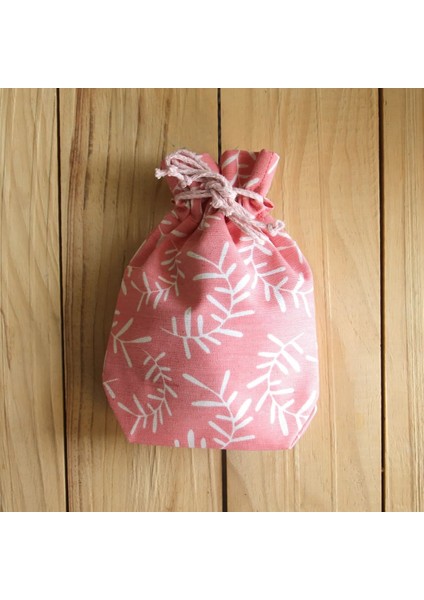 -Mini Kese (Tekli)- Pembe - Çevre Dostu - Kanvas - Kumaş