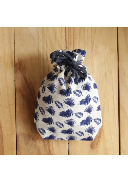 -Mini Kese (Tekli) - Mavi - Çevre Dostu - Kanvas - Kumaş