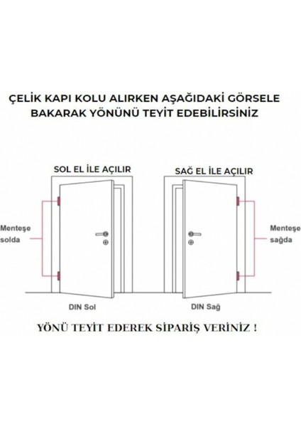 Zirve Antrasit Kare Rozetli Yale Kapı Kolu Sağ Basar Tek Yön
