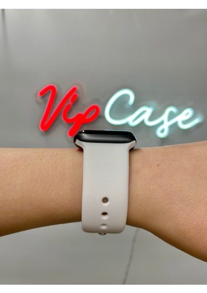 Vip Case Apple Watch Silikon Kordon 1/2/3/4/5/6/7/8/9/S E ve Ultra Serileri ile Uyumlu 42MM-44MM-45MM Uyumlu