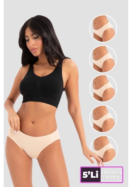 (5 Adet) Yüksekbel Classic High Leg Brief Kadın Külot 2057