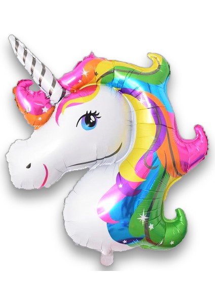 Gökkuşağı Unicorn Konsept 5 Yaş Balon Doğum Günü Set Tek Boynuzlu At Unicorn Yaş Balon Set